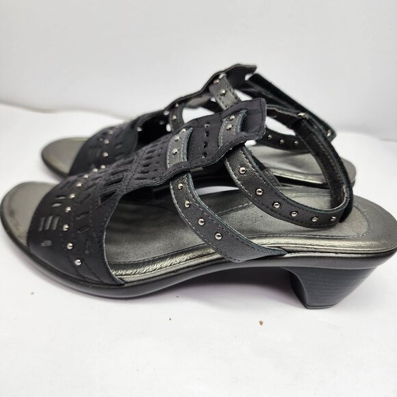 Naot Womens size 8 Sandals Black Leather Studded EU 39 US - Picture 8 of 11